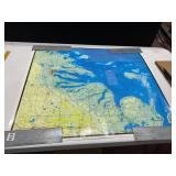 NORTHWEST MICHIGAN MAP 31" X 28"