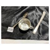 STERLING CUP, SPOON AND KNIFE