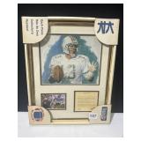 DAN MARINO 14" X 11" FRAMED/MATTED LITHOGRAPH AND