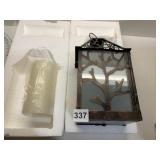 NEW BRANCH MOTIF LANTERN W/ CANDLE