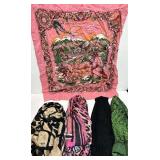 LADIES SCARVES INCLUDING SATIN FEEL VOLCANO LOVE