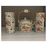 TEAPOT AND 6 CUPS