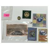 STATUE OF LIBERTY COIN, RR HALL OF FAME PIN, MARS