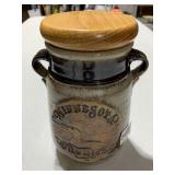 MINNESOTA WILD RICE POTTERY JAR W/ LID