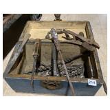 10" H X 18" X 9" D BLUE PAINTED