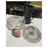 SM. CANDLES FOR GLASSES, FRUIT HOLDER, GLASS