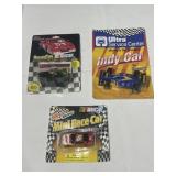 LOT OF 3 DIECAST CARS NEW IN PACKAGE, 2 NASCAR: