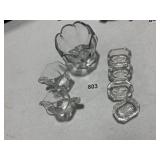 HEISEY PEDESTAL DISH, DUNCAN MILLER CR/ SUGAR,