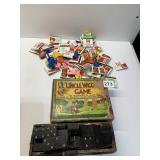 C & PTELCO INSULATOR, WOOD BOX, NAILS ETC.