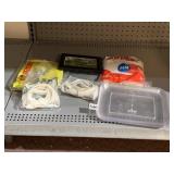 PLASTIC TRAYS, 2 NEW SPRAYERS, VAC BAGS