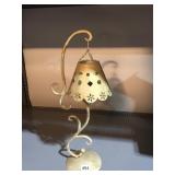 20" CANDLE HOLDER WITH TIN SHADE