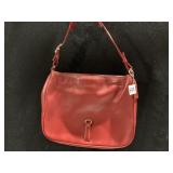 RED LEATHER COACH PURSE