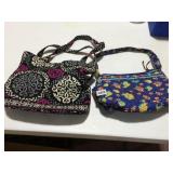 BLACK, WHITE, GRAY VERA BRADLEY PURSE 10" H