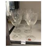HAND CUT CRYSTAL BULGARIA 6 GLASSES