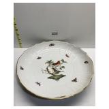 HEREND PLATTER 10.75" D - W/ GOLD RIM EDGE NO