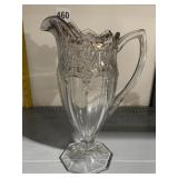 12" H UNUSUAL ANTIQUE WATER PITCHER