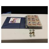 BINDER APPROX 950 BASEBALL CARDS W/STARS, 2005