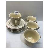 CLOVER TEA CUPS AND SAUCERS