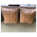 TWO POTTERY BARN PILLOWS DOWN FILLED