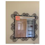 MIRROR DECORATIVE METAL SURROUND 28X28
