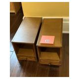 SIDE TABLES W/ SINGLE DRAWER 15" L X 7.5" W X