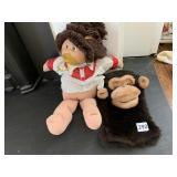 CABBAGE PATCH DOLL AND MONKEY PUPPET DAKIN
