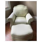 ETHAN ALLEN ARMCHAIR W/ OTTOMAN WATER MARK ON