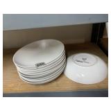 10 IKEA BOWLS WHITE 8IN
