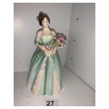 8" ROYAL DALTON 3660 LADY HOLDING FLOWERS