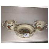 2 CUPS & BOWL ROYAL DALTON BUNNYKINS