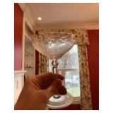UNMARKED CLEAR ETCHED MARTINI GLASSES 7