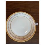 FRENCH CORONET GOLD RIMMED FLORAL PLATE