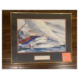 THE AMERICAN CUP AUSTRALIA 1987 28" X 23" SIGNED