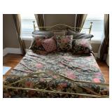 BRASS HEADBOARD / FOOTBOARD AND COMFORTOR