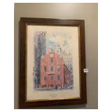 OLD STATE HOUSE BY RALPH AVERY WOOD FRAME UNDER