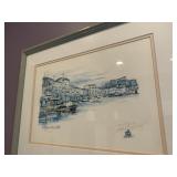 FRAMED PRINT SIGNED LR 21.5" X 17"