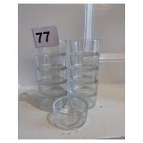 CLEAR GLASS SALT CELLARS