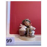 GOEBEL W GERMANY BOY WITH BUNNIES FIGURINE
