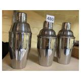 3 COCKTAIL SHAKERS