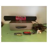 METAL BOX, SCREW DRIVERS, ETC.