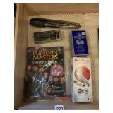 PUMPKIN CARVING, SILVER CLOTH, TONGS, ETC.