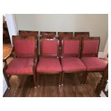 DINING ROOM CHAIRS BRASS PAW FEET SHOWROOM COND