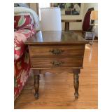 LAMP WITH WOOD BASE 34IN