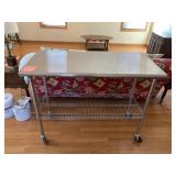 STAINLESS TABLE ROLLING 50X40X24