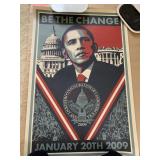 OBAMA 36" X 24" POSTER 2009 BE THE CHANGE
