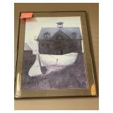 30" X 24" PRINT FRAMED W/ BOAT