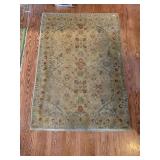 HAND WOVEN RUG 69"L X 48"W SOILED SEE PICTURE
