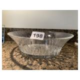 CLEAR GLASS CRYSTAL BOWL 10.5" DIAMETER