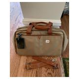 JOHNSON & MURPHY TRAVEL BAG WITH LEATHER STRAP