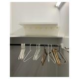 2 PLASTIC TOTES AND HANGERS